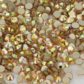 Metal Sunlight Effects Glass FlatBack Rhinestones Golden Back WholesaleRhinestone
