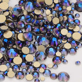 Mixed Sizes Violet Effect Glass FlatBack Rhinestones For Nail Art WholesaleRhinestone