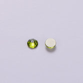 Olive Green Glass Flat Back Glue-On Rhinestones 16 Cut Facets WholesaleRhinestone