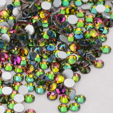 Rainbow Glass FlatBack Rhinestones Silver Back WholesaleRhinestone