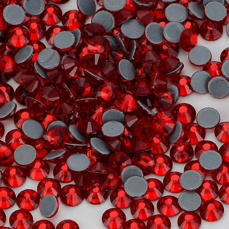 Light Siam Glass Rhinestones For Embellishments Red Strass Hotfix Crystals  For Tumblers Clothing Face Mark Decorative Stones