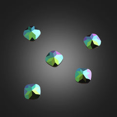 Round Square Shape Rainbow Rose Gold Glass Flat Back Fancy Rhinestones WholesaleRhinestone