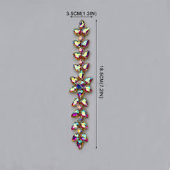 Sew-on Crystal AB Glass Rhinestone Applique RA531 WholesaleRhinestone