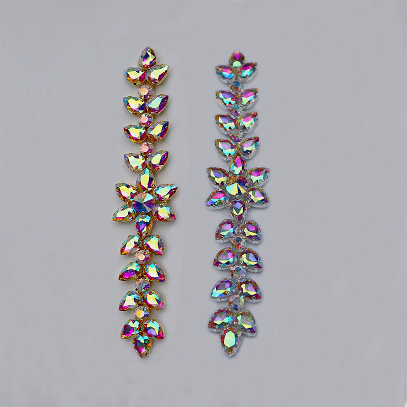 Sew-on Crystal AB Glass Rhinestone Applique RA531 WholesaleRhinestone