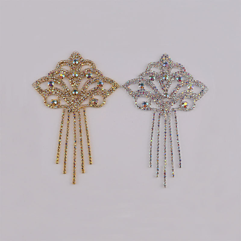 Sew-on Crystal AB Glass Rhinestone Applique RA644 WholesaleRhinestone