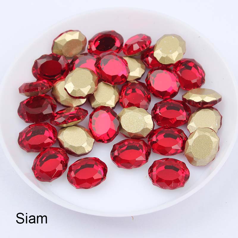 Red/Siam Magic Mirror Shape Pointed Back Fancy Rhinestones For Nail Art WholesaleRhinestone