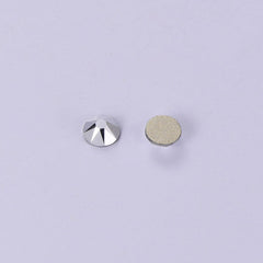 Silver Glass Flat Back Glue-On Rhinestones 16 Cut Facets In Bulk WholesaleRhinestone