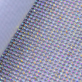 Crystal AB Hot-Fix Rhinestone Mesh Sheet Aluminum Metal Trim WholesaleRhinestone