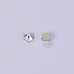 Silver Glass Flat Back Glue-On Rhinestones 16 Cut Facets WholesaleRhinestone