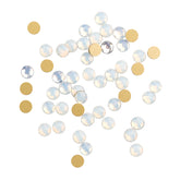Round Shape White Opal Flat Back Fancy Rhinestones WholesaleRhinestone