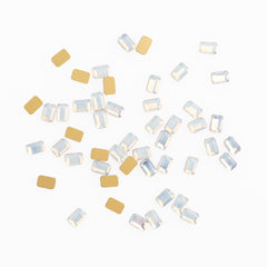 Octagon Shape White Opal Flat Back Fancy Rhinestones WholesaleRhinestone