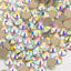 Crystal AB Glass FlatBack Rhinestones Golden Back WholesaleRhinestone
