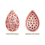 Drop Shape Rose Gold Plated High-Quality Sew-on Alloy Charms Inlaid Cubic Zirconia WholesaleRhinestone