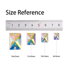 Crystal AB Rectangle Shape High Quality Glass Sew-on Rhinestones WholesaleRhinestone