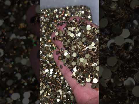 Golden Shadow Glass Flat Back Rhinestones In Bulk