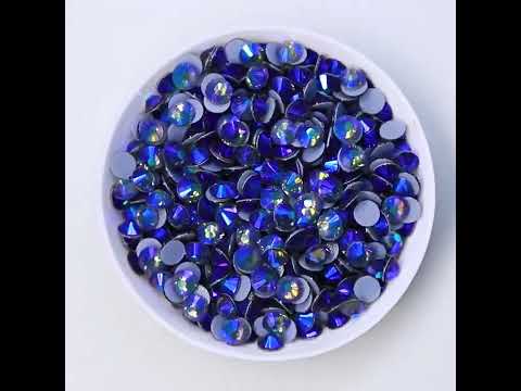ブラックダイヤモンドABガラスホットフィックスラインストーン