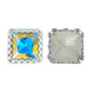 Crystal AB Princess Square Shape High-Quality Glass Sew-on Nest Hollow Claw Rhinestones WholesaleRhinestone