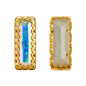Crystal AB Princess Baguette Shape High-Quality Glass Sew-on Nest Hollow Claw Rhinestones WholesaleRhinestone