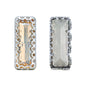 Golden Shadow Princess Baguette Shape High-Quality Glass Sew-on Nest Hollow Claw Rhinestones WholesaleRhinestone