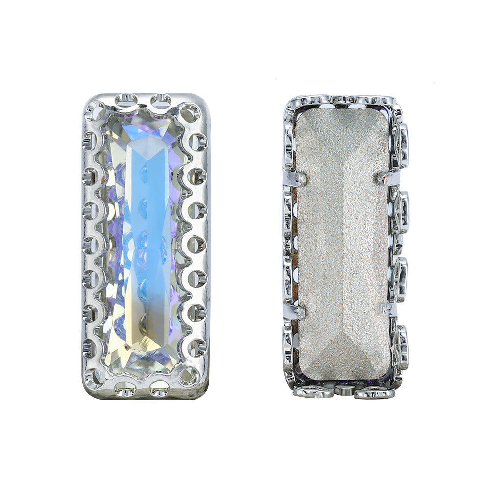 Moonlight Princess Baguette Shape High-Quality Glass Sew-on Nest Hollow Claw Rhinestones WholesaleRhinestone