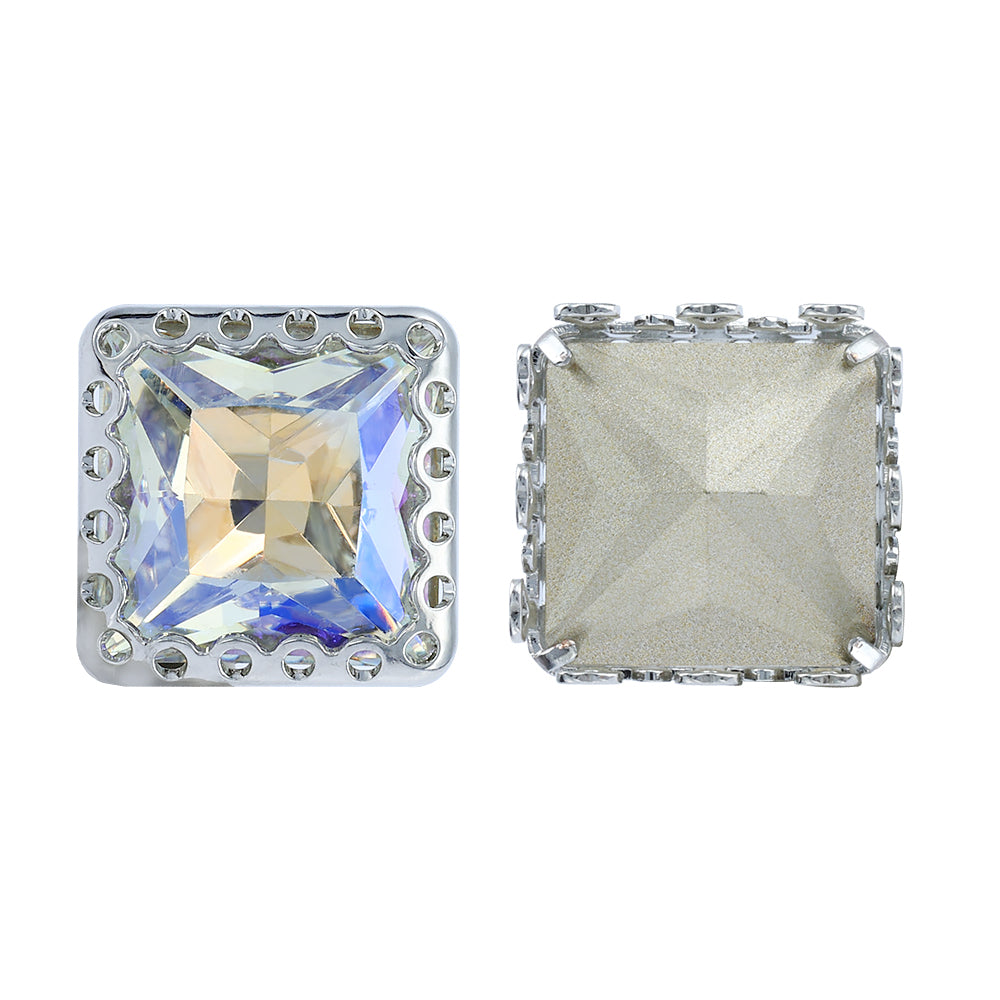 Moonlight Princess Square Shape High-Quality Glass Sew-on Nest Hollow Claw Rhinestones WholesaleRhinestone