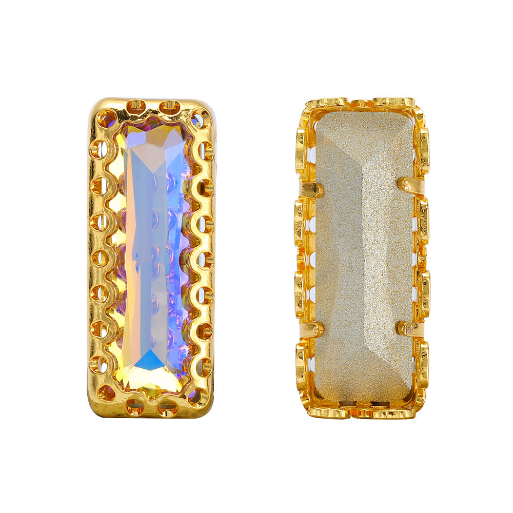 Paradise Shine Prinzessin Baguette Form hochwertiges Glas näht Zweitbild
