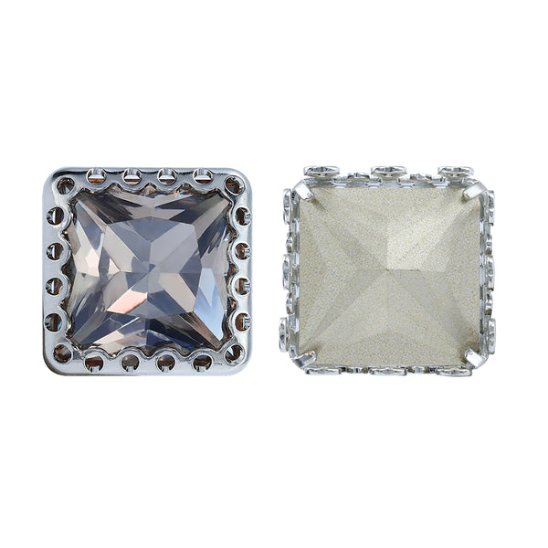 Satin Princess Square Shape High-Quality Glass Sew-on Nest Hollow Claw Rhinestones WholesaleRhinestone