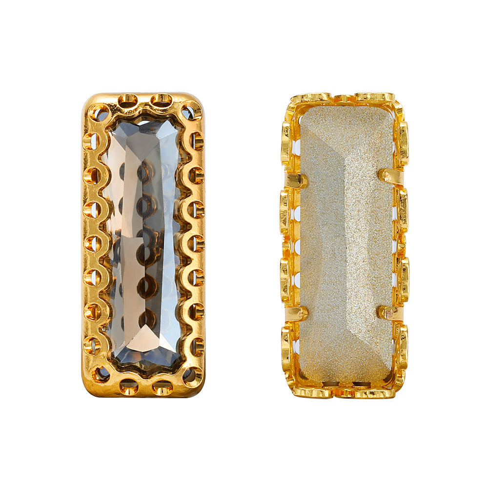 Satin-Prinzessin Baguette Form hochwertiges Glas näher Nest Hollow Claw-Strasssteine Zweitbild
