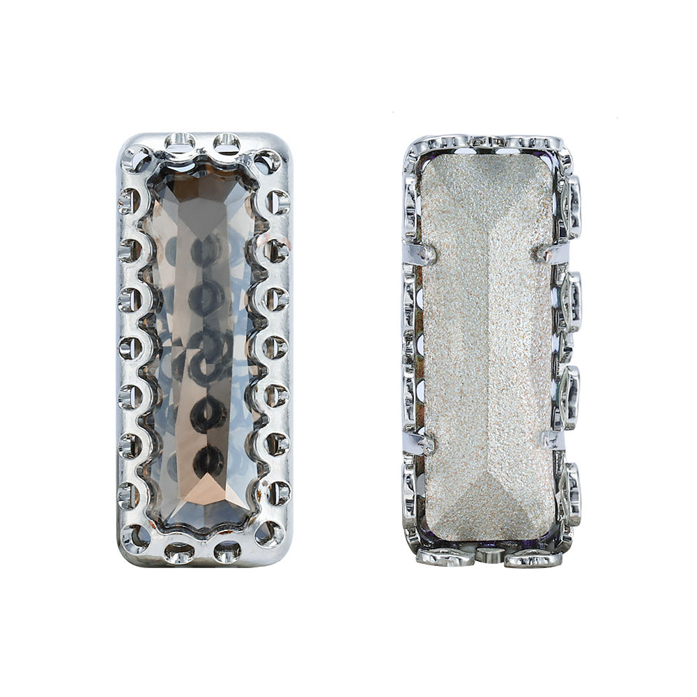 Satin Princess Baguette Shape High-Quality Glass Sew-on Nest Hollow Claw Rhinestones WholesaleRhinestone