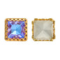 Vitrail Light Princess Square Shape High-Quality Glass Sew-on Nest Hollow Claw Rhinestones WholesaleRhinestone