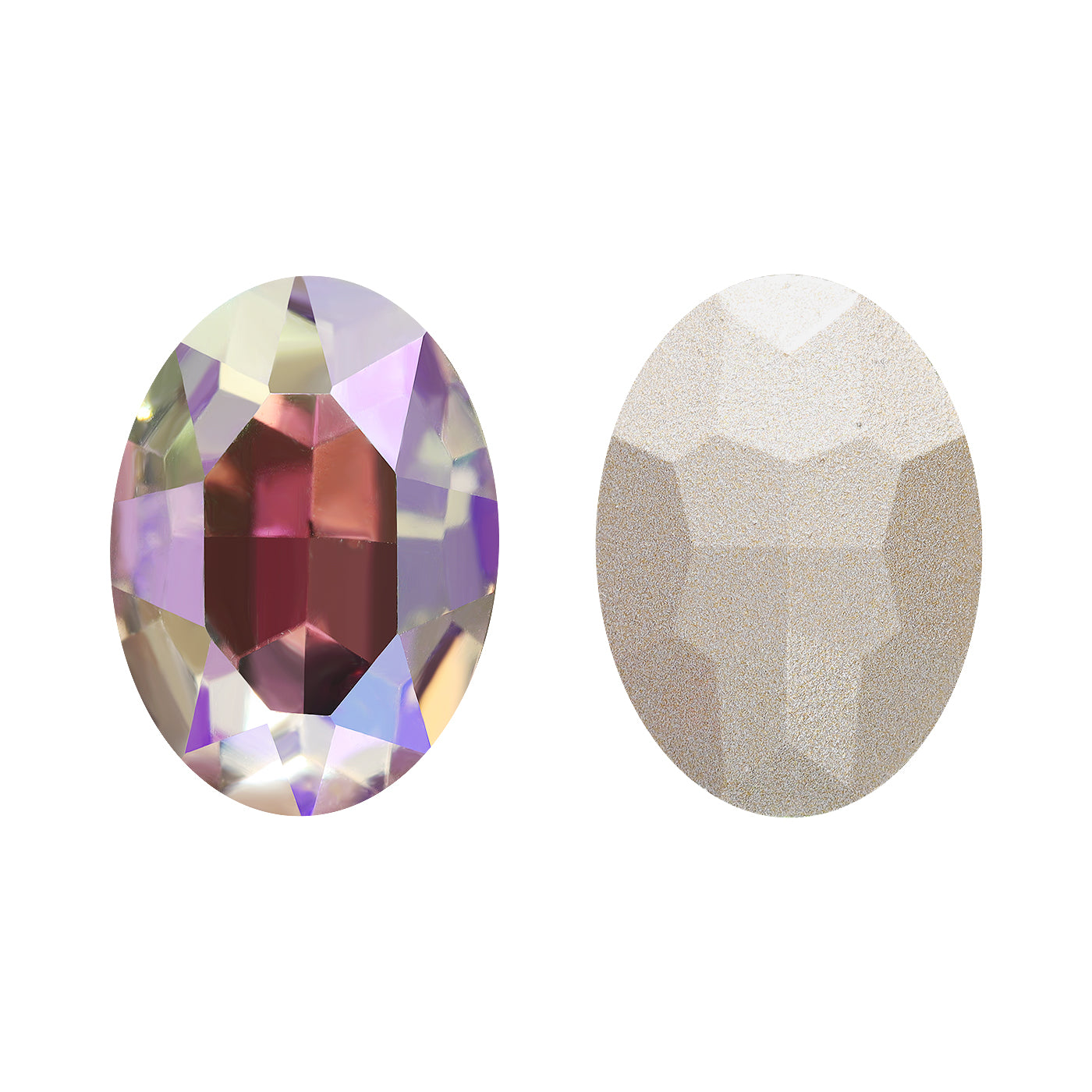 Spøgelseslys oval form af høj kvalitet glas pegede tilbage fancy rhinestones Hovedbillede