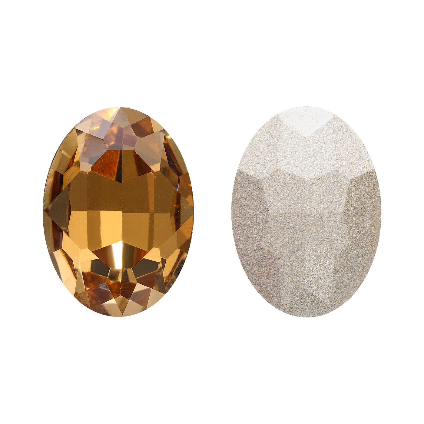 Light Smoked Topaz Oval Shape High Quality Glass Pointed Back Fancy Rhinestones WholesaleRhinestone Main image