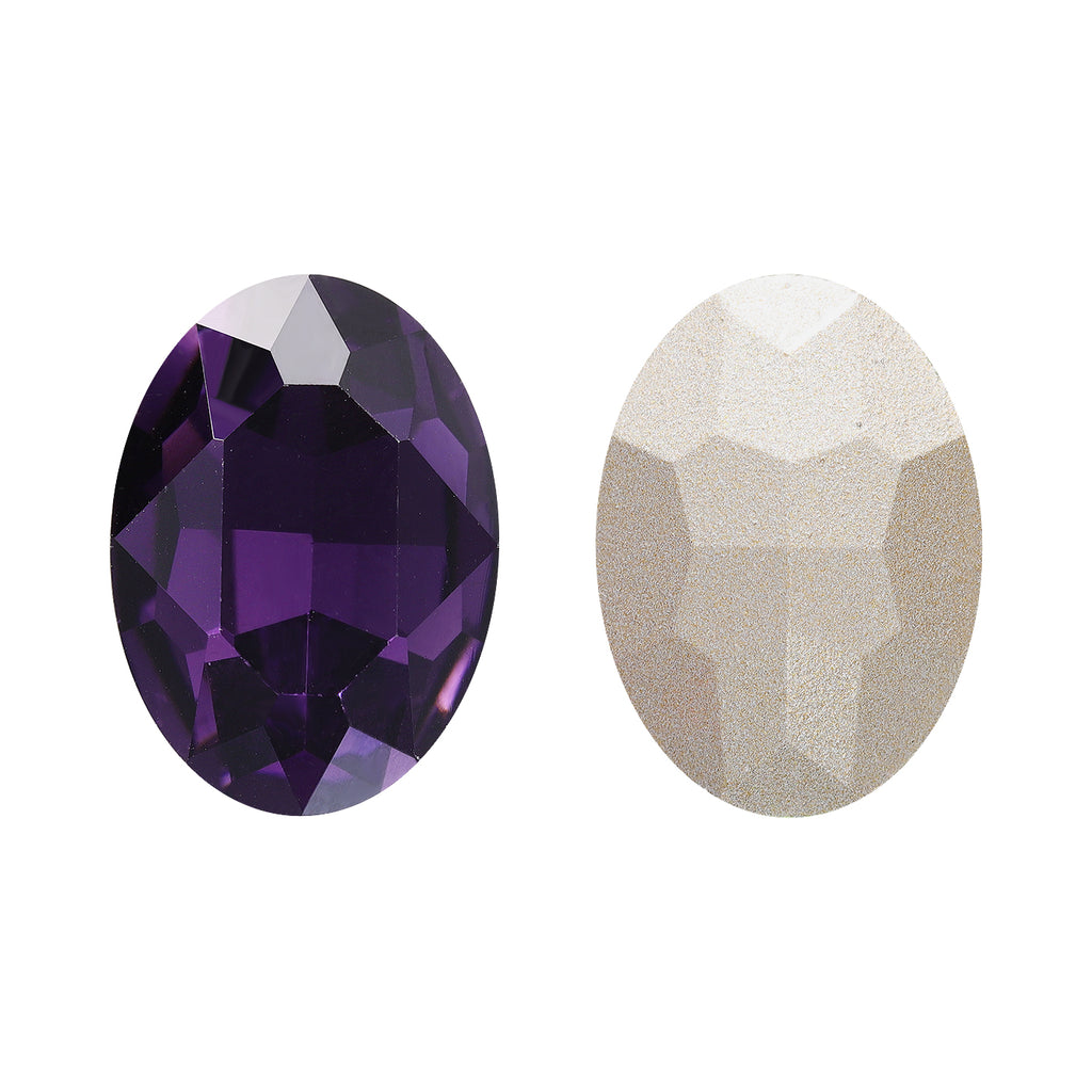 Ametyst oval form af høj kvalitet af høj kvalitet pegede tilbage fancy rhinestones