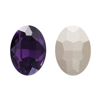 Amethyst Oval Shape High Quality Glass Pointed Back Fancy Rhinestones