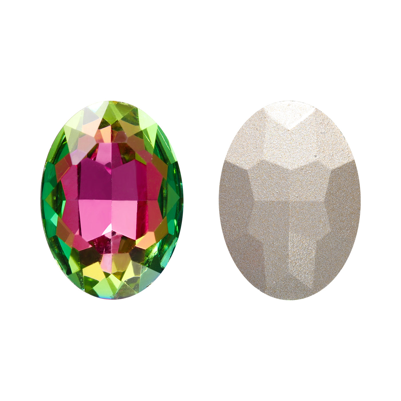 Vitrail Rose Oval Shape High Quality Glass Pointed Back Fancy Rhinestones WholesaleRhinestone Main image