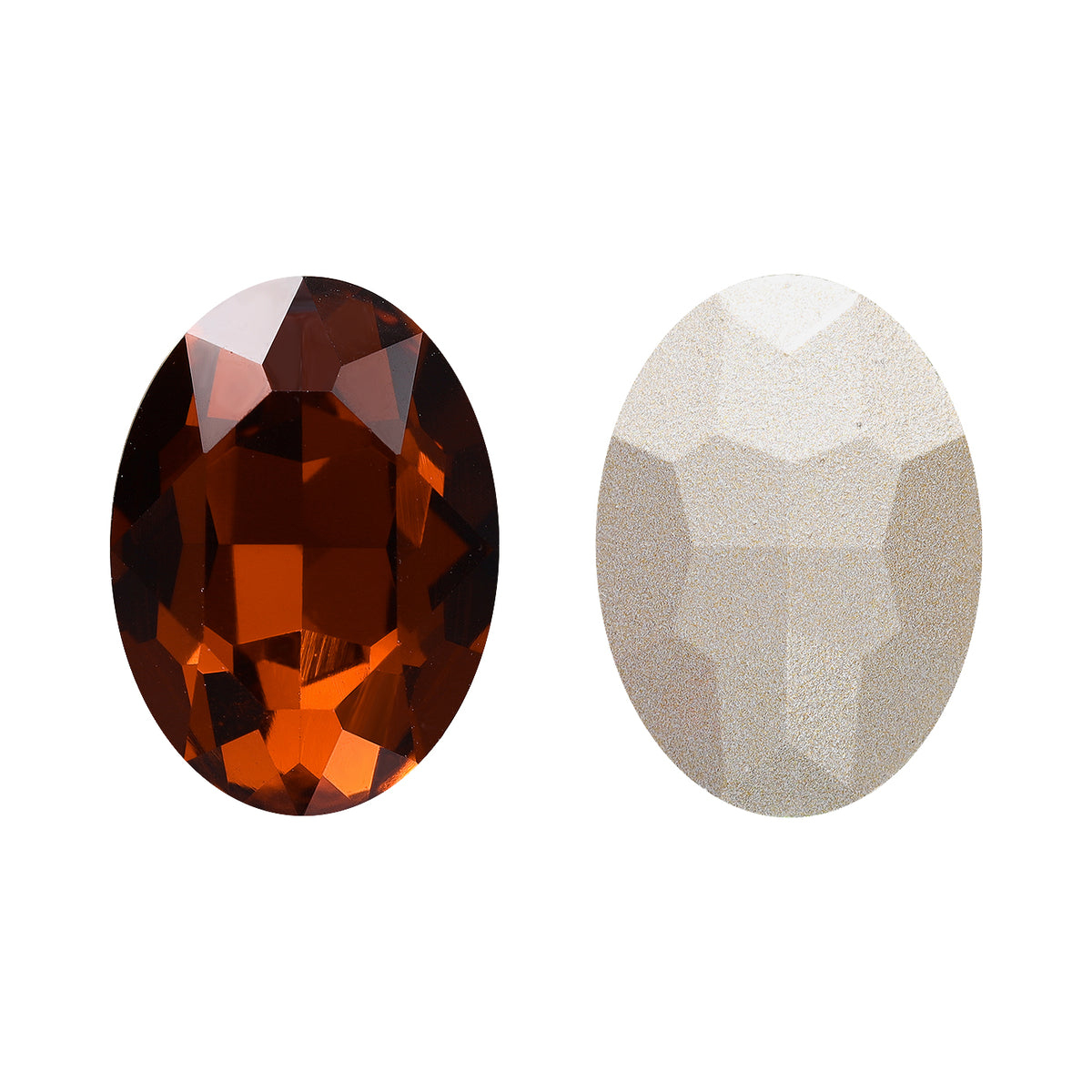 Tangerine Oval Shape High Quality Glass Pointed Back Fancy Rhinestones WholesaleRhinestone Main image