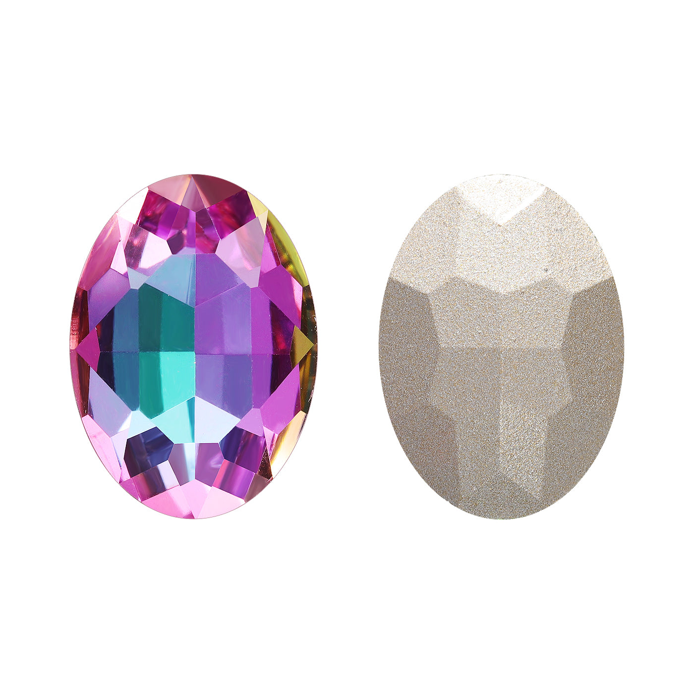 Heliotrope Oval Shape High Quality Glass Pointed Back Fancy Rhinestones WholesaleRhinestone 메인 이미지
