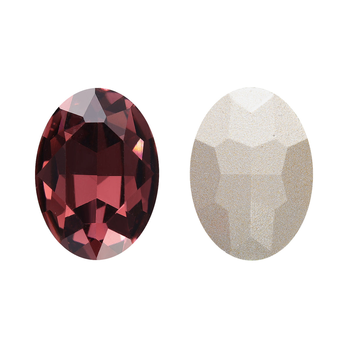 Burgundy oval form af høj kvalitet af høj kvalitet pegede tilbage fancy rhinestones