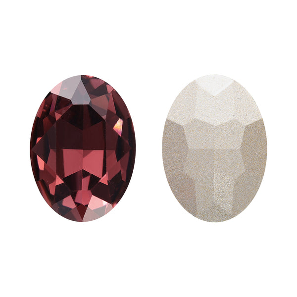 Burgundy oval form af høj kvalitet af høj kvalitet pegede tilbage fancy rhinestones
