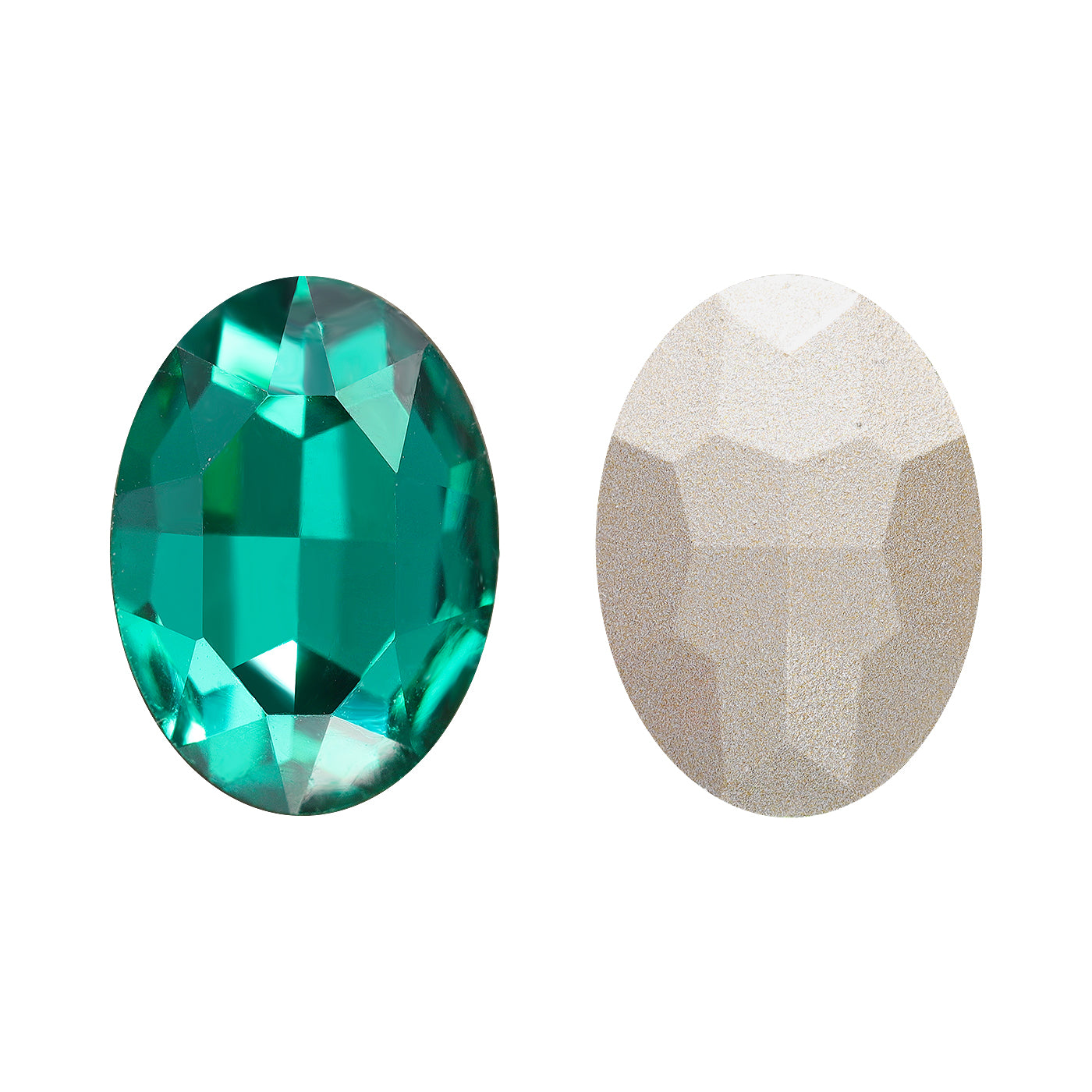 Emerald Oval Shape High Quality Glass Pointed Back Fancy Rhinestones WholesaleRhinestone Hovedbillede