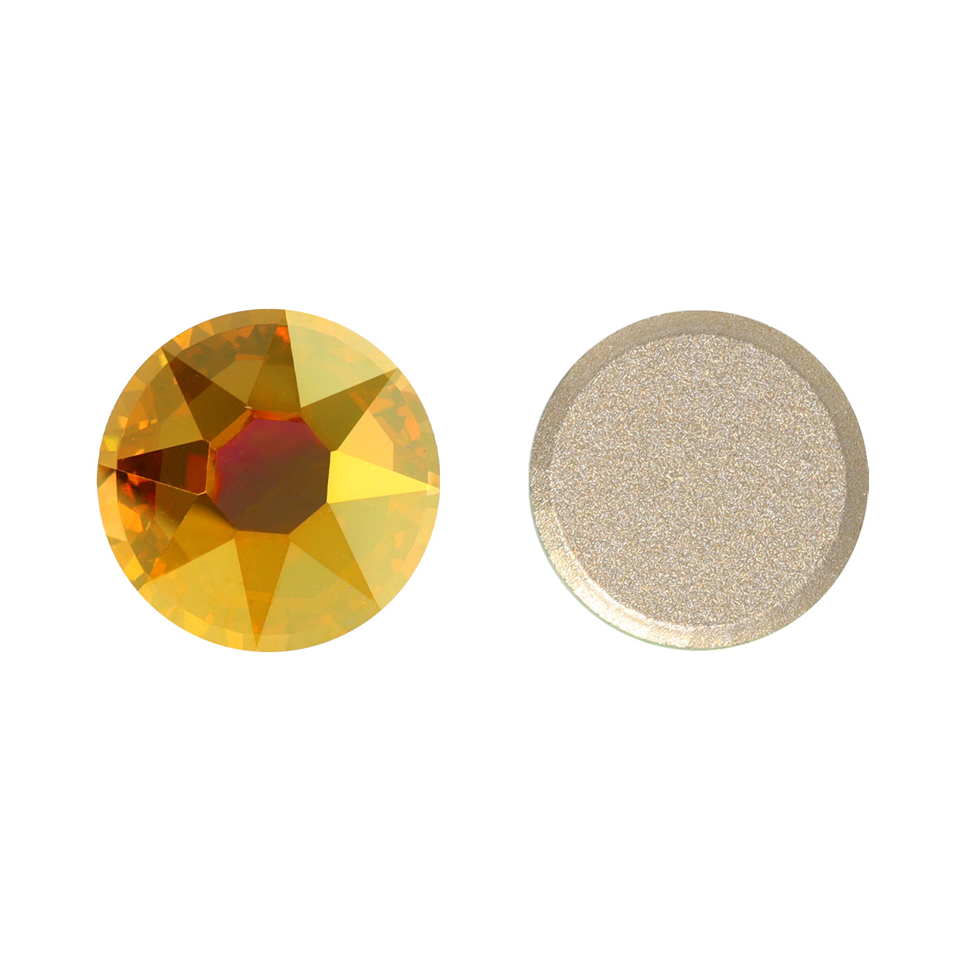 Metallic Sunshine XIRIUS Round Shape High Quality Glass Beveled Flat Back Rhinestones WholesaleRhinestone