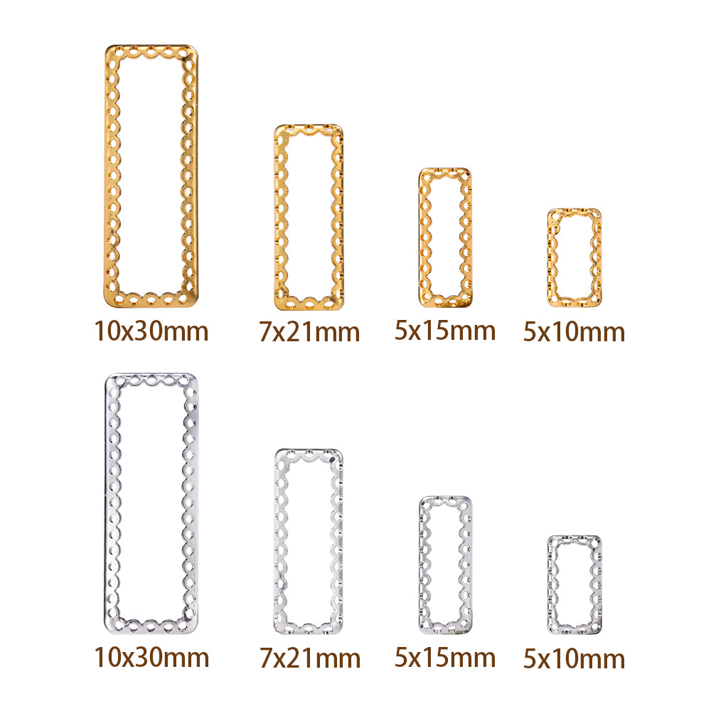 Princess Baguette Shape High-Quality Sew-on Nest Hollow Claw For Rhinestone Claw settings Secondary image