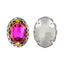 Vitrail Rose Oval Shape High-Quality Glass Sew-on Nest Hollow Claw Rhinestones WholesaleRhinestone