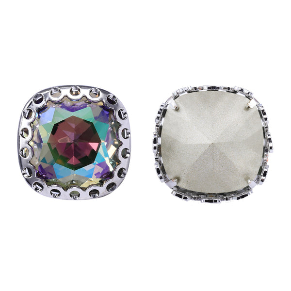 Ghost Light Cushion Square Shape High-Quality Glass Sew-on Nest Hollow Claw Rhinestones WholesaleRhinestone