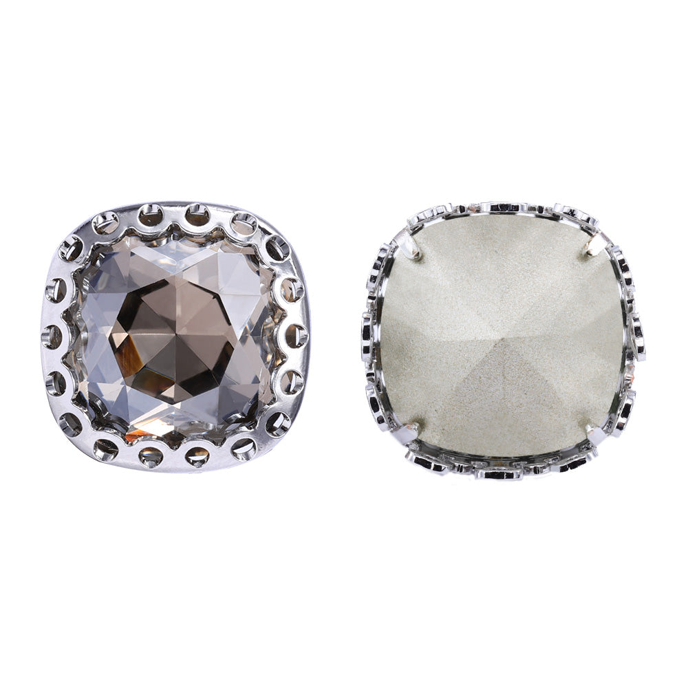 Satin Cushion Square Shape High-Quality Glass Sew-on Nest Hollow Claw Rhinestones WholesaleRhinestone