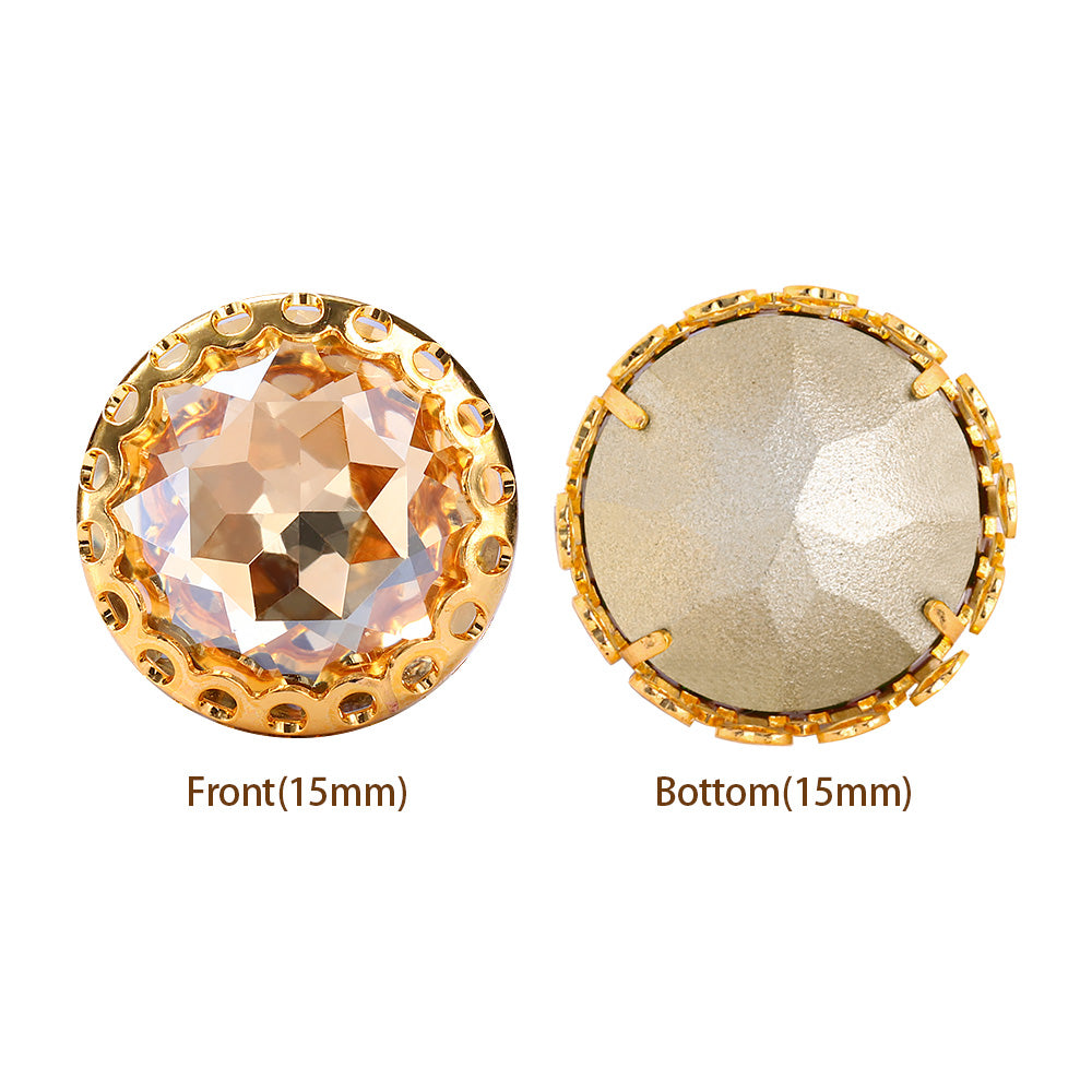 Golden Shadow Gemstone Flor redonda Forma redonda