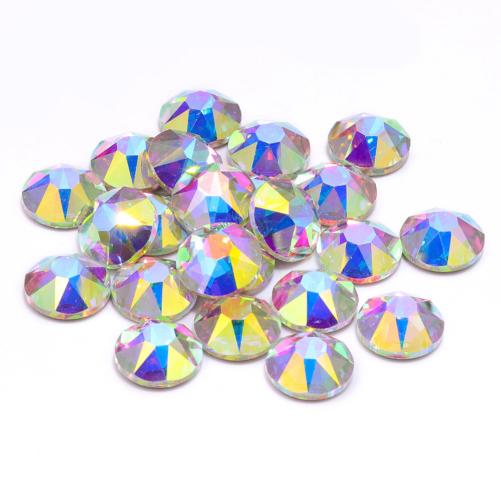 Crystal Ab Xirius de forma redonda de alta calidad Glass Biseled Flat Rhinestons Imagen secundaria del producto