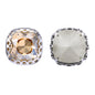Golden Shadow Cushion Square Shape High-Quality Glass Sew-on Nest Hollow Claw Rhinestones WholesaleRhinestone