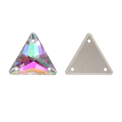 Crystal Phantom Triangle Shape High Quality Glass Sew-on Rhinestones