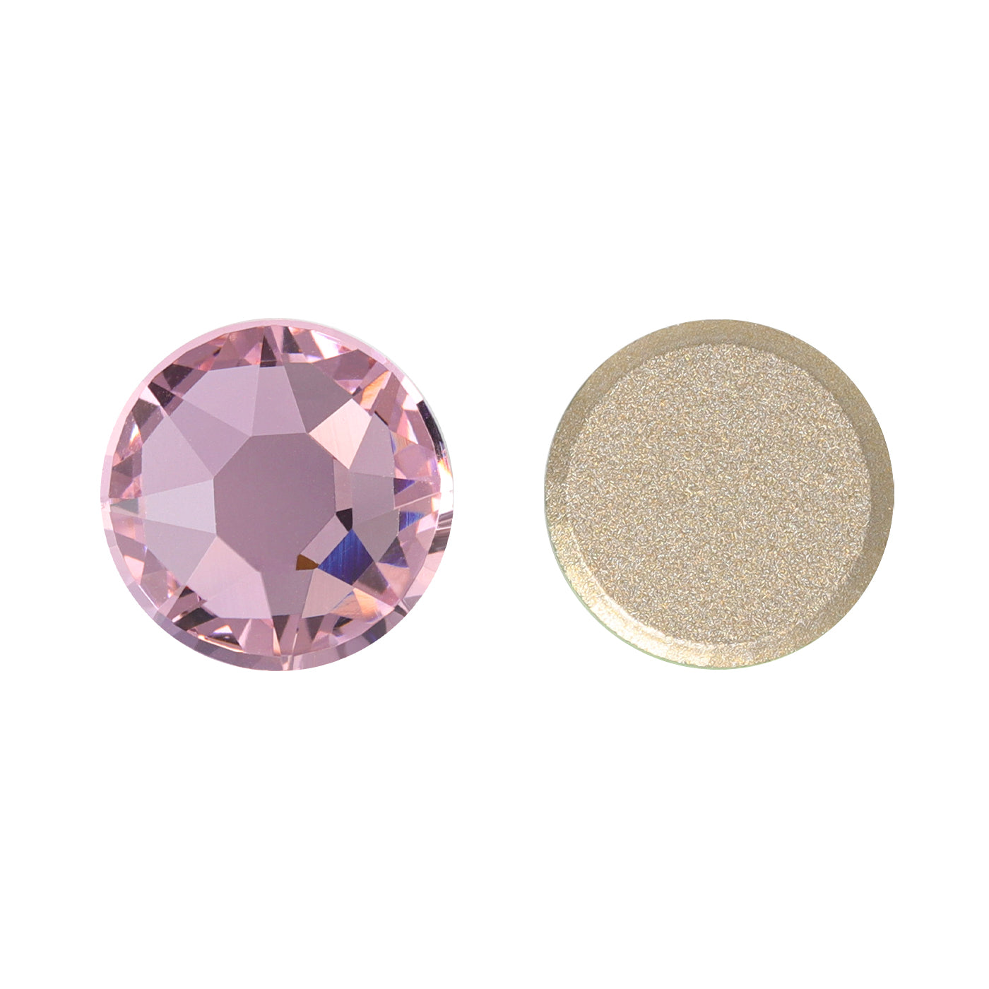 Light Rose XIRIUS Round Shape High Quality Glass Beveled Flat Back Rhinestones WholesaleRhinestone